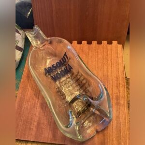 Slumped Melted Glass Absolut Bottle.